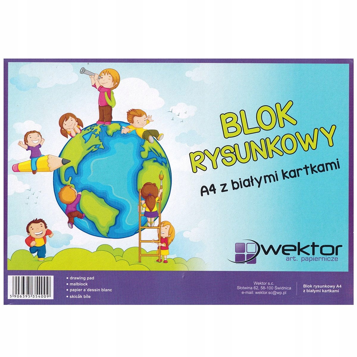 

Blok Rysunkowy Biały A4 Wektor 20 kartek