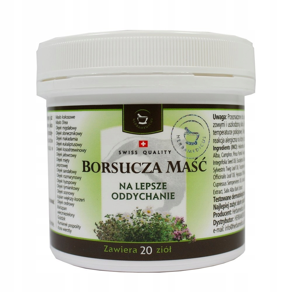 

Maść borsucza Na kaszel i lepsze oddychanie 125 ml