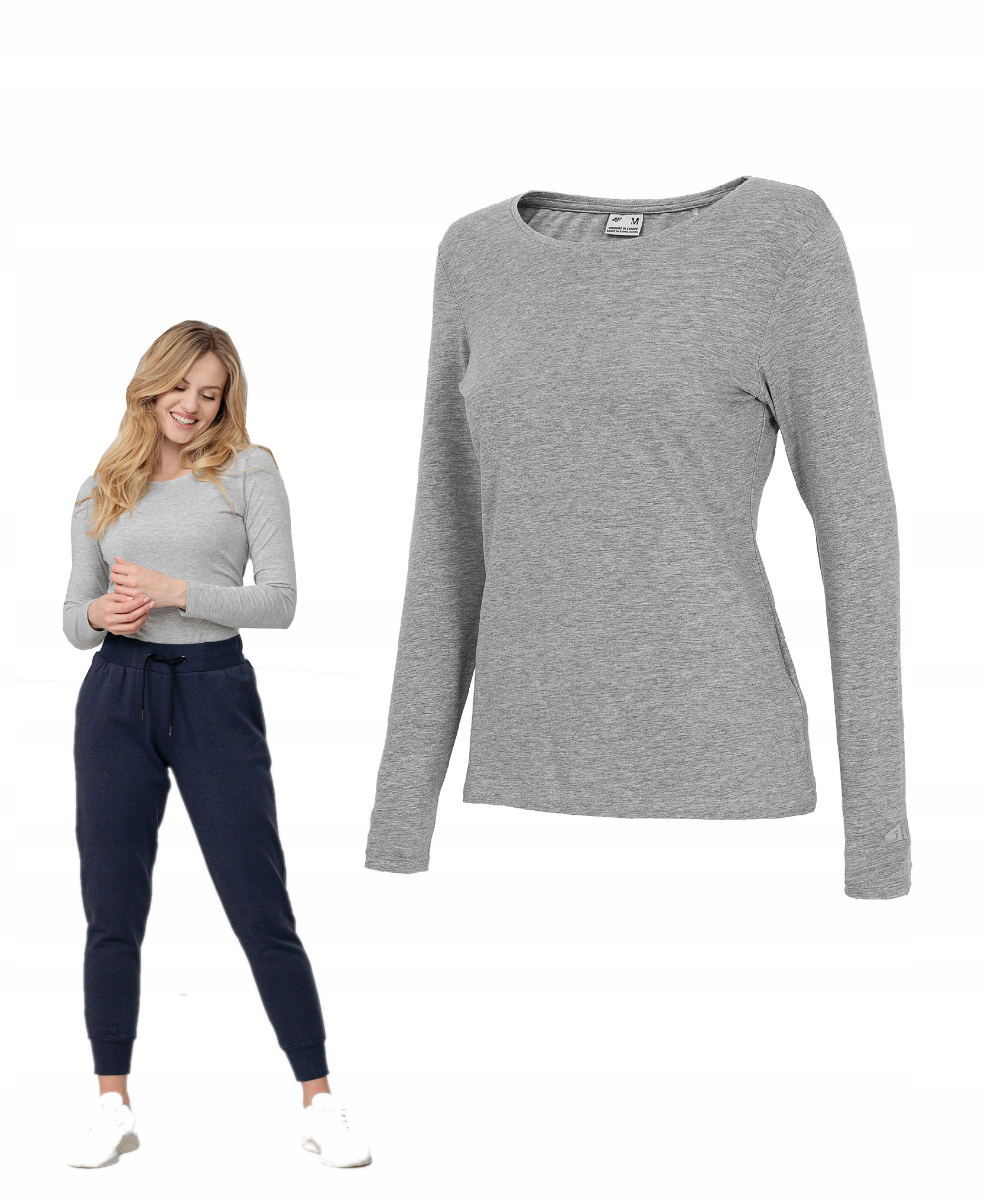 

4F Koszulka Damska Longsleeve TSDL350 Szara XL