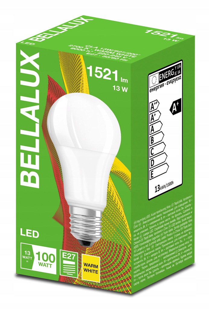

Bellalux Żarówka Led A60 E27 13W 100W 1521lm 2700K