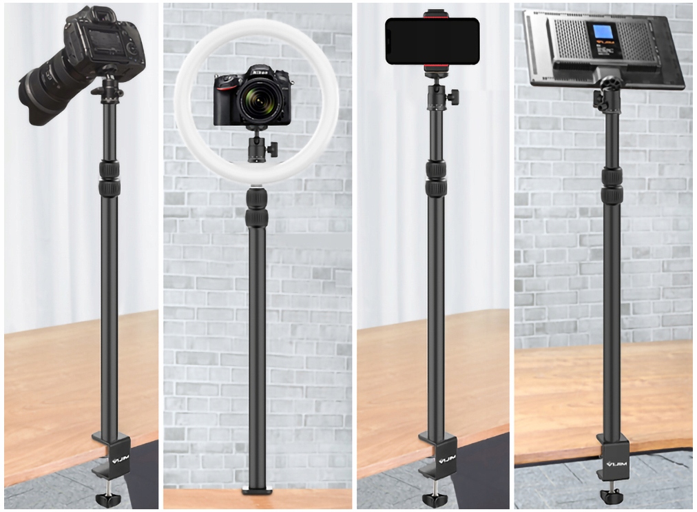 Ulanzi VIJIM LS03 Regulowany uchwyt stołowy do kamery i oświetlenia LED Kolor czarny