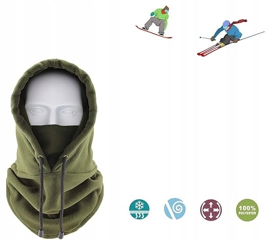 KOMINIARKA KOMIN KAPTUR TERMICZNY POLAROWY SPORTOWY CIEPŁY MASKA Z KAPTUREM Model Balaclava