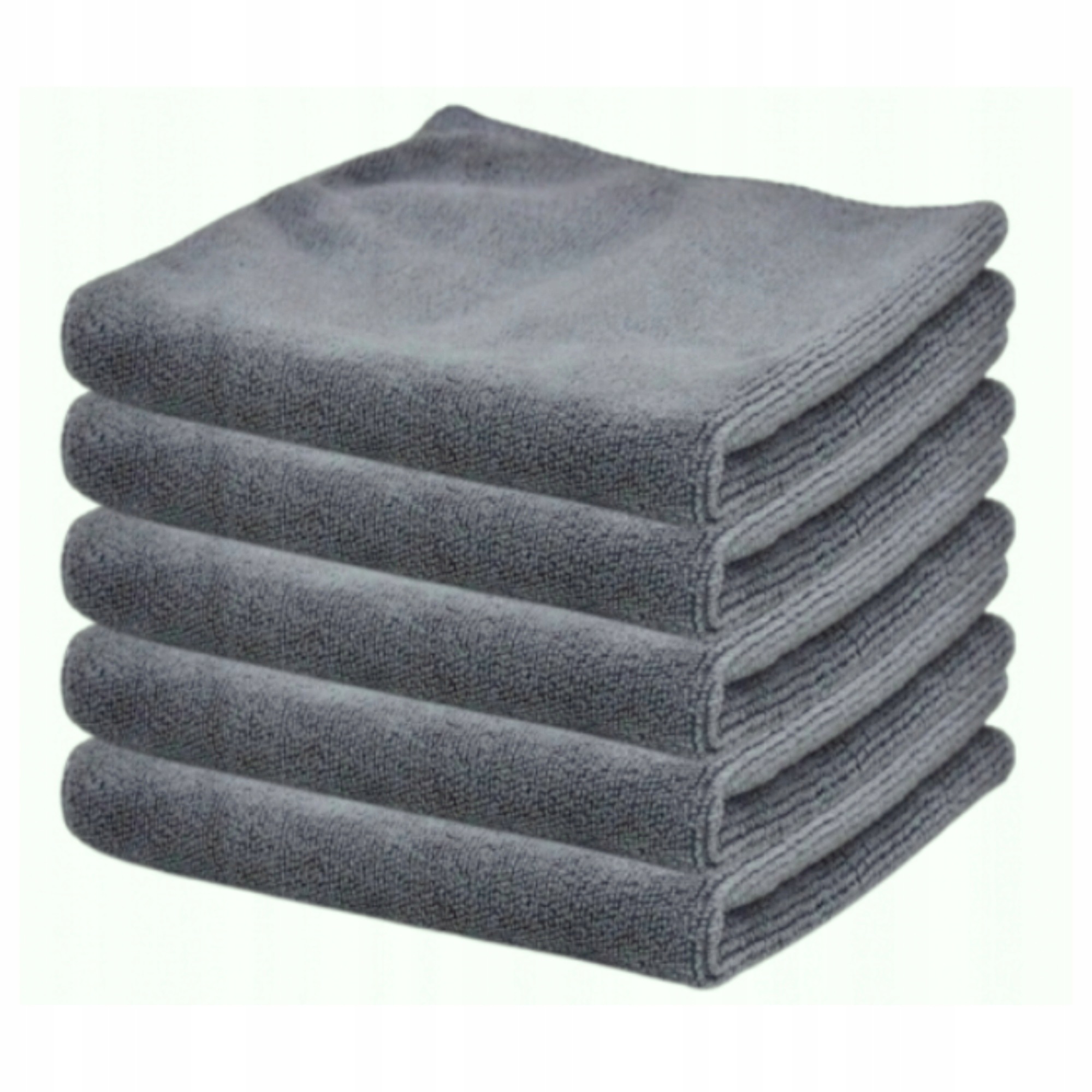5x Mikrofibra Bezszwowa 40x40 CM 320g/m2 Ścierka Szara Do Samochodu
