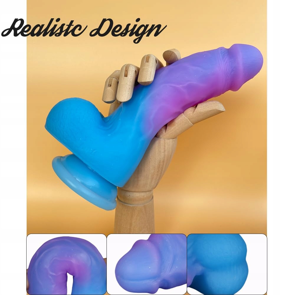 REALISTISCHER Silikon Dildo 20CM G Punkt Penis Analstimulator Z Przyssawką — miniatura 2