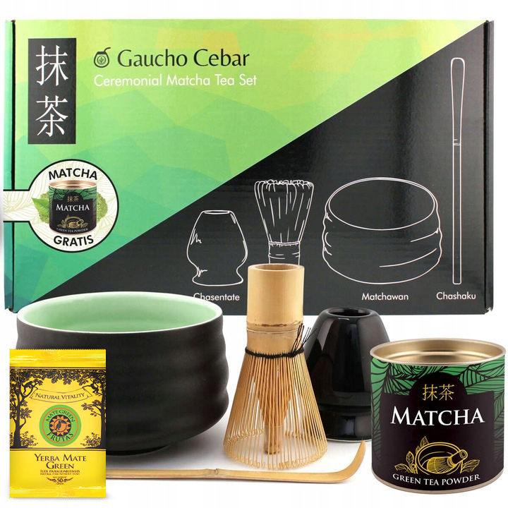 Sada Zvětšená Matcha 30g Chasen Chashaku Matchawan Chasentate 7-dílů
