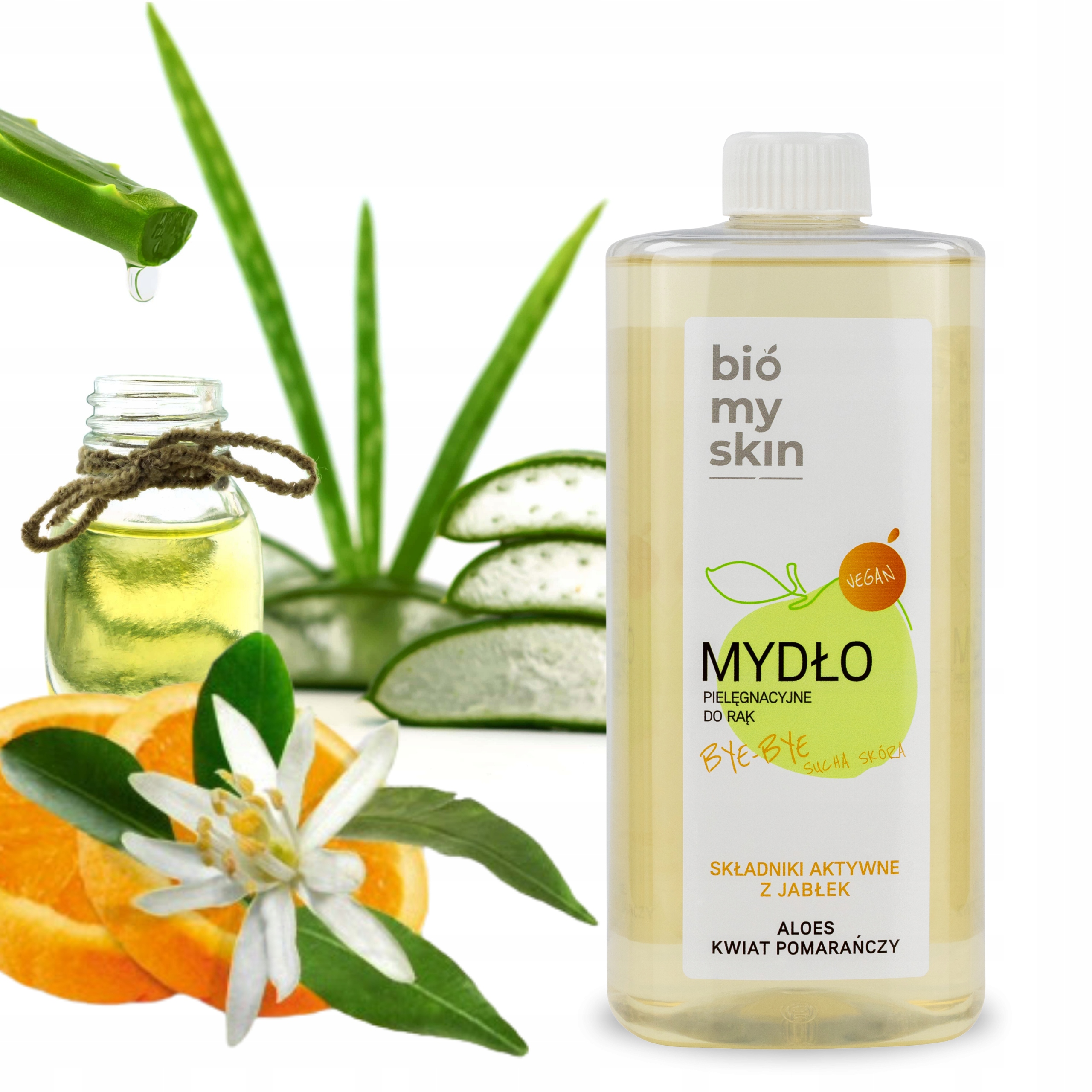 MYDŁO(ZAPAS) DO RĄK ALOES I KWIAT POMARAŃCZY 750ml NAWILŻENIE I REGENERACJA