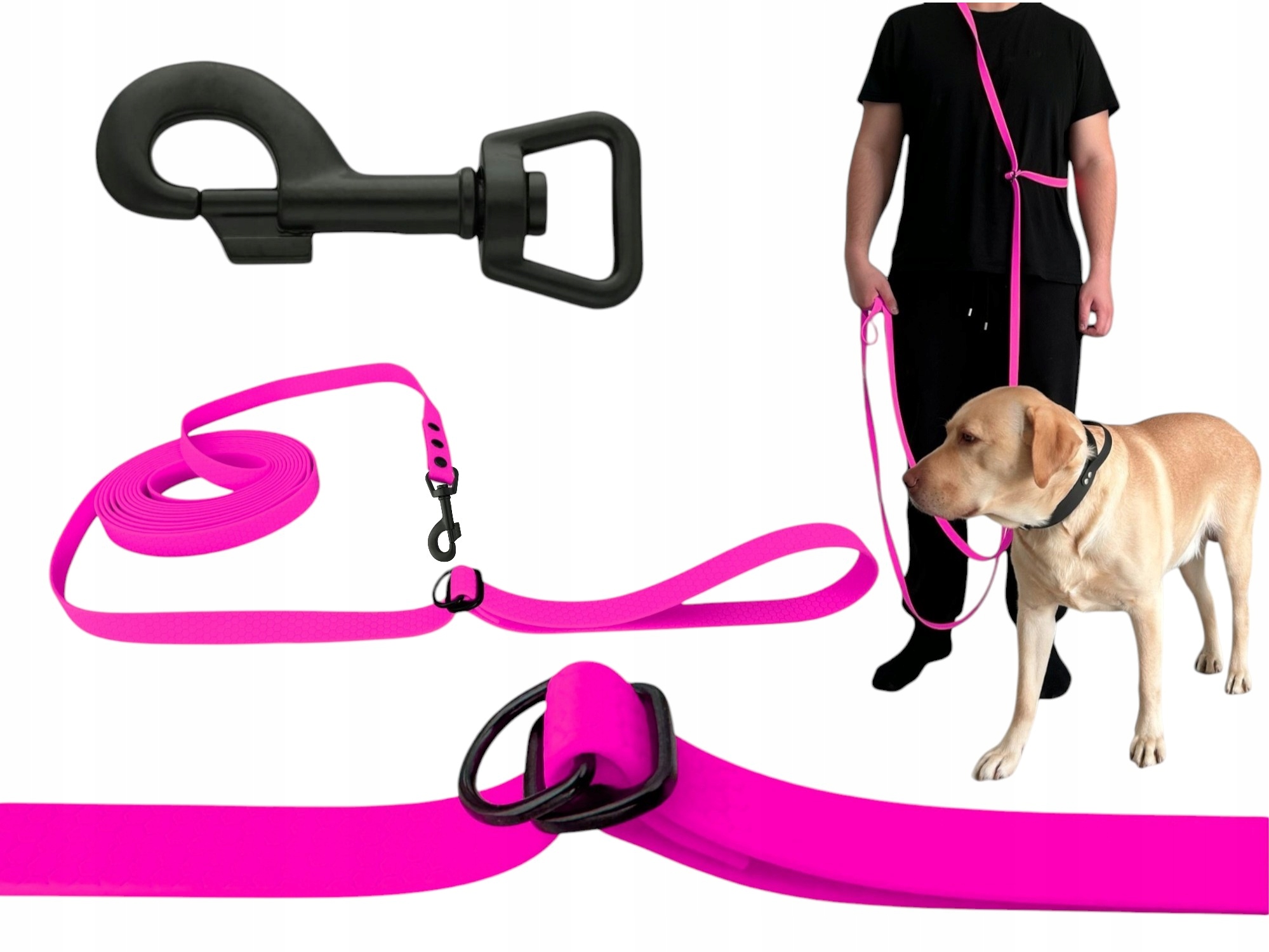 Vodítko Nastavitelná, Přepínatelná, Voděodolná, Měkká, Biothane Pvc| 5M 20MM