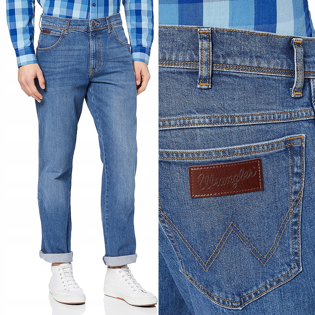 

Wrangler Texas Worn Blue Męskie Jeansy W40 L32