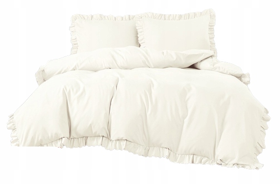 KOMPLET POŚCIELI Z FALBANĄ FALBANKĄ 160x200