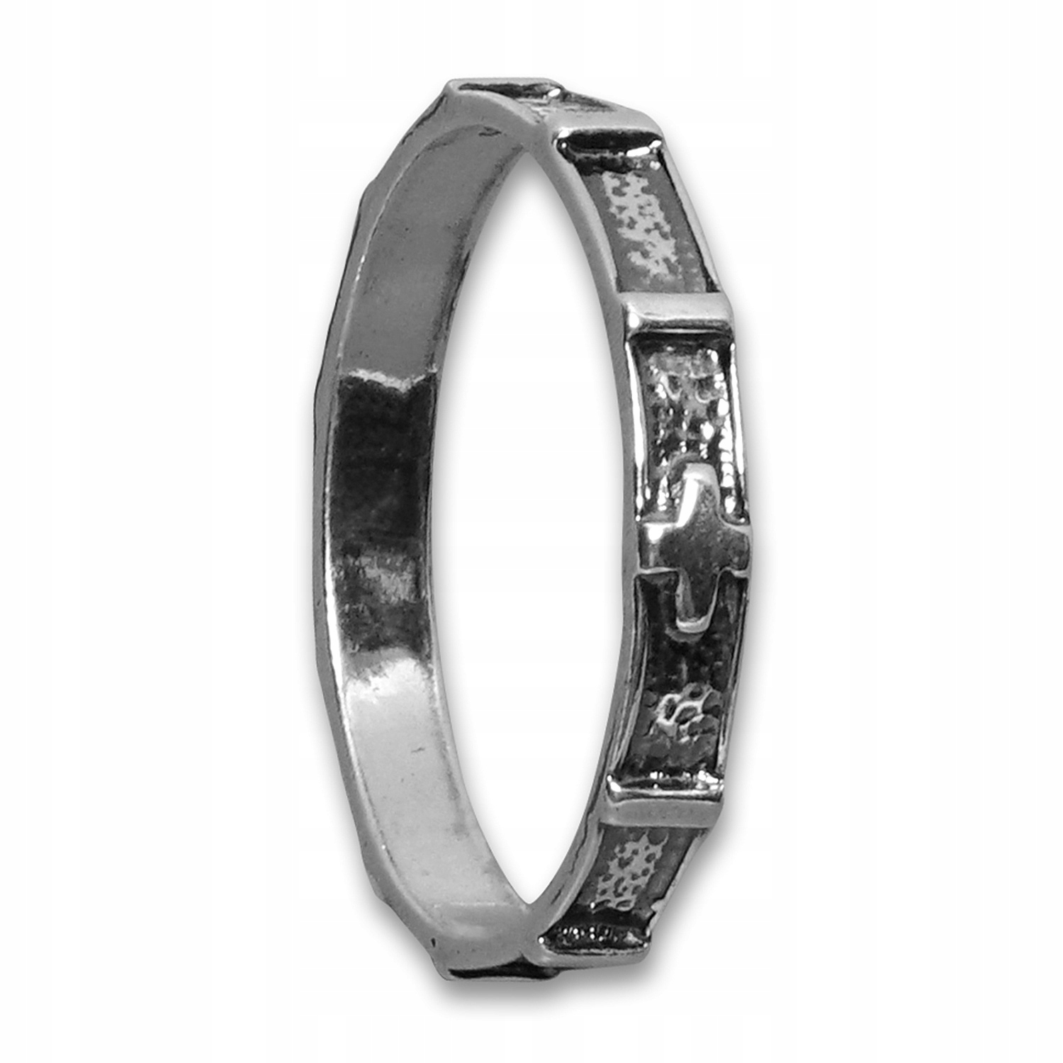 

Różaniec na palec, obrączka srebro pr. 925 r. 16