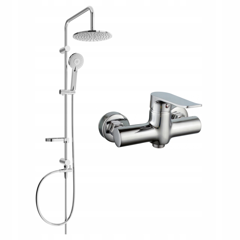 Mexen Carl odkrytý sprchový set, Chromovaná