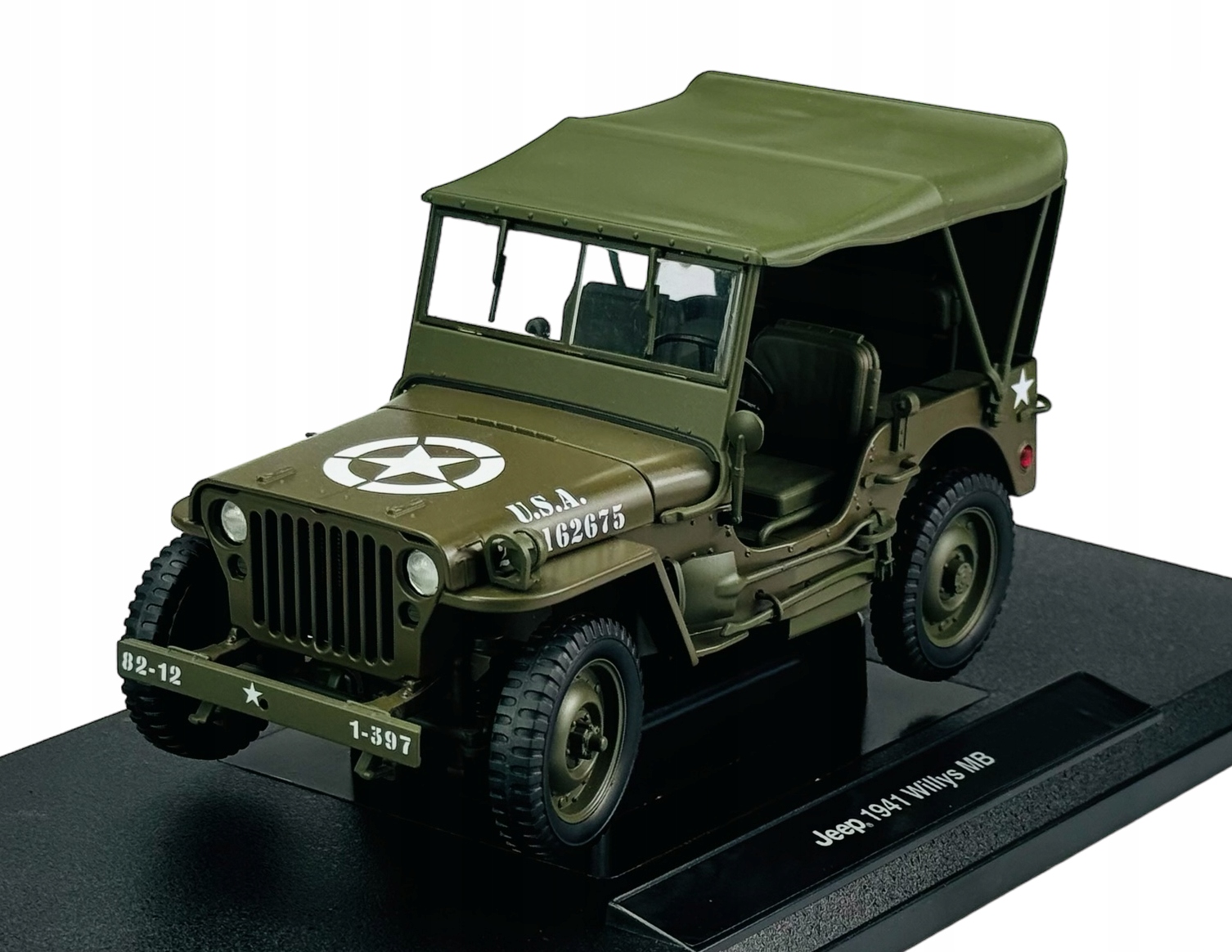 Welly 1941 Jeep Willys Mb Vojenský 1:18 Kovový Nový Model 18055