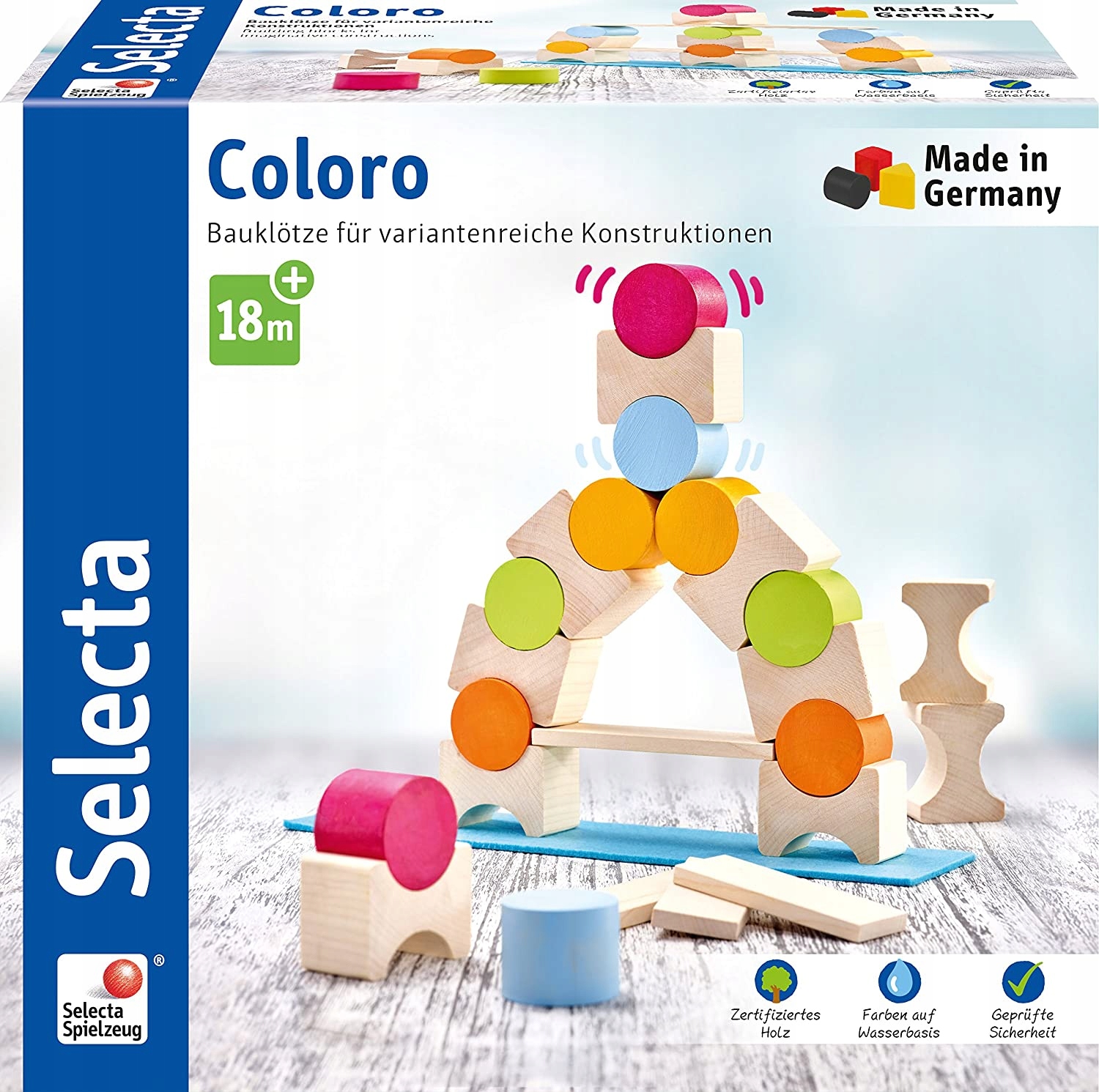 Selecta 62067 klocki z drewna 20 części OUTLET