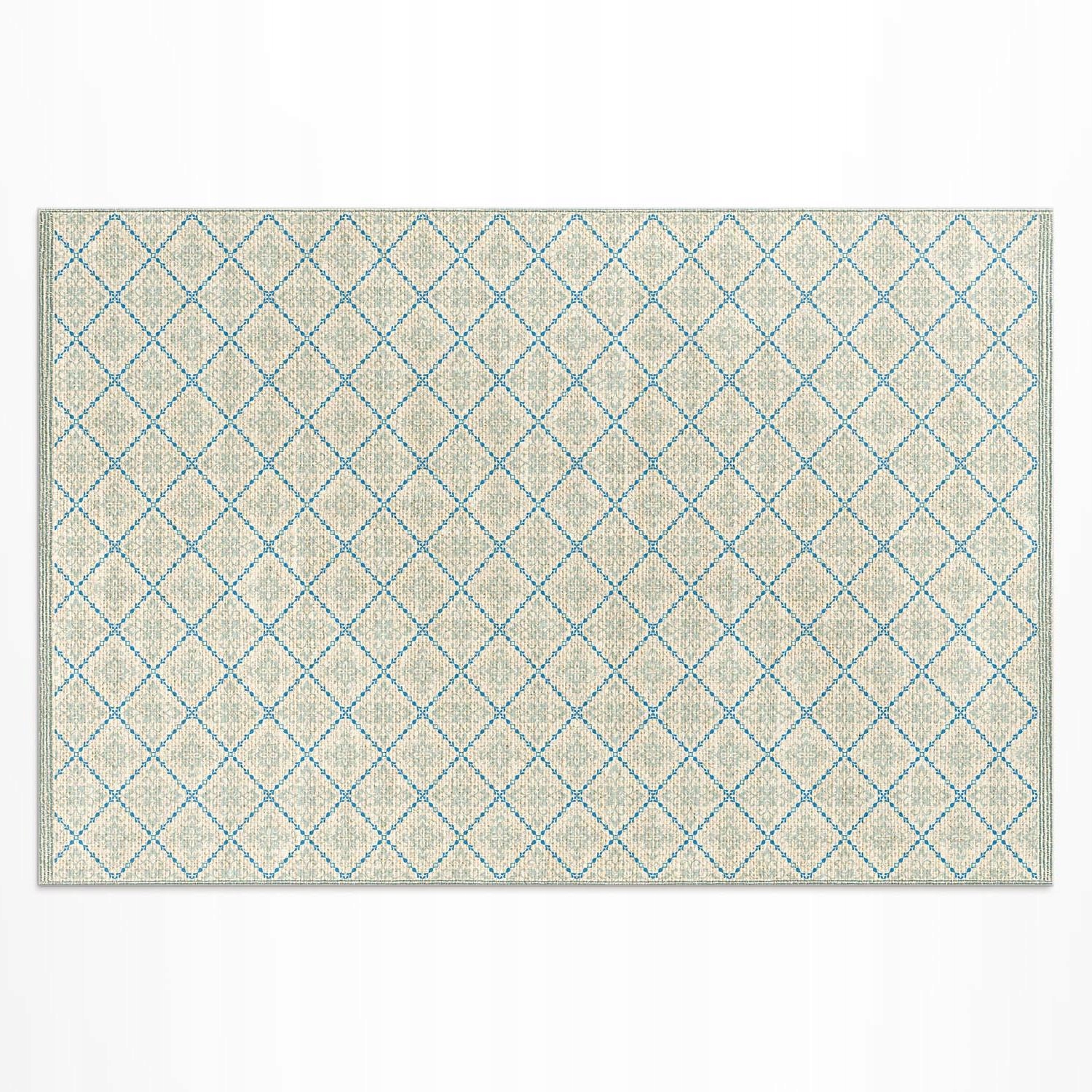 Vinylový vonkajší chodník Geometrické línie imitácia tkaniny 120 x 80 cm
