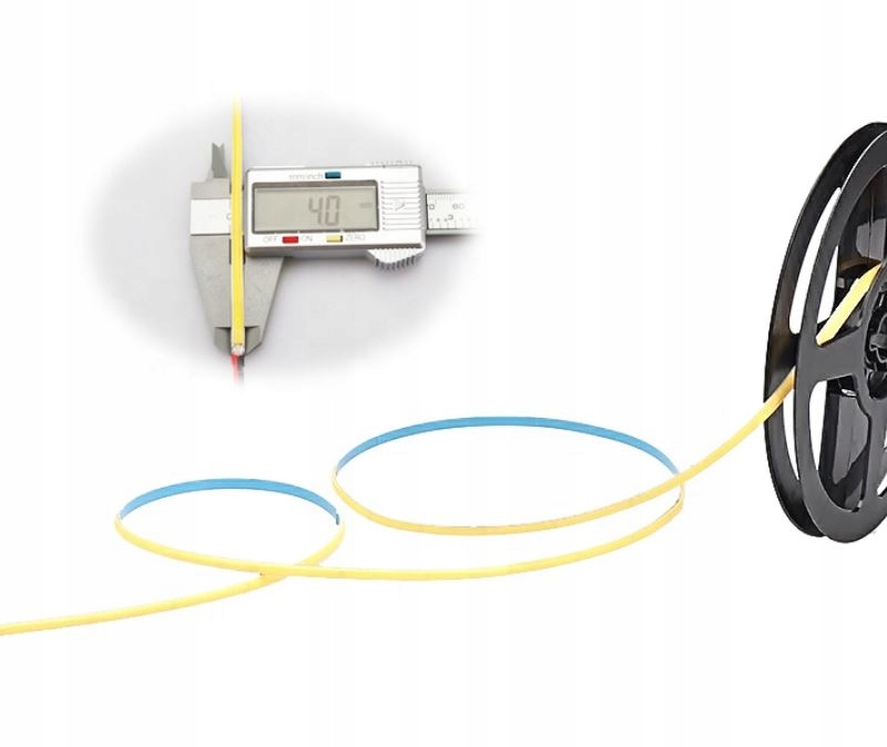 SUPER CIENKA TAŚMA LED COB 12V 5W 480 DIÓD 4000K Klasa szczelności IP20