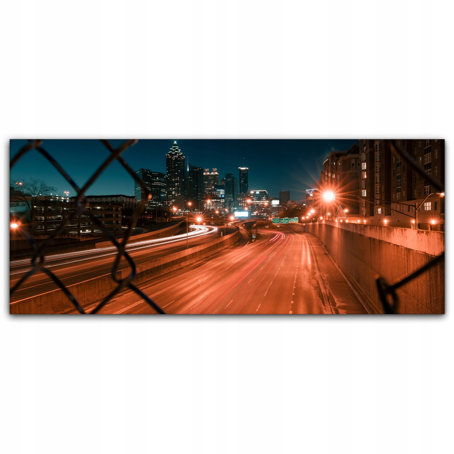 

Obraz na płótnie ścienny 125x50 Noc Miasto Budynki