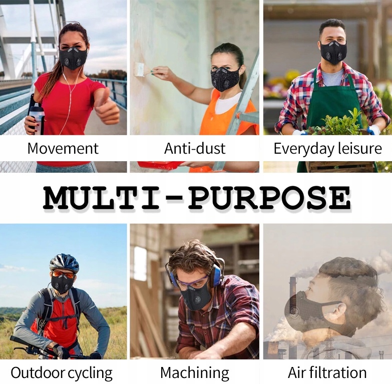 GLORSUN SPORTOWA MASKA ANTYSMOGOWA + 2 FILTRY Marka Inna marka