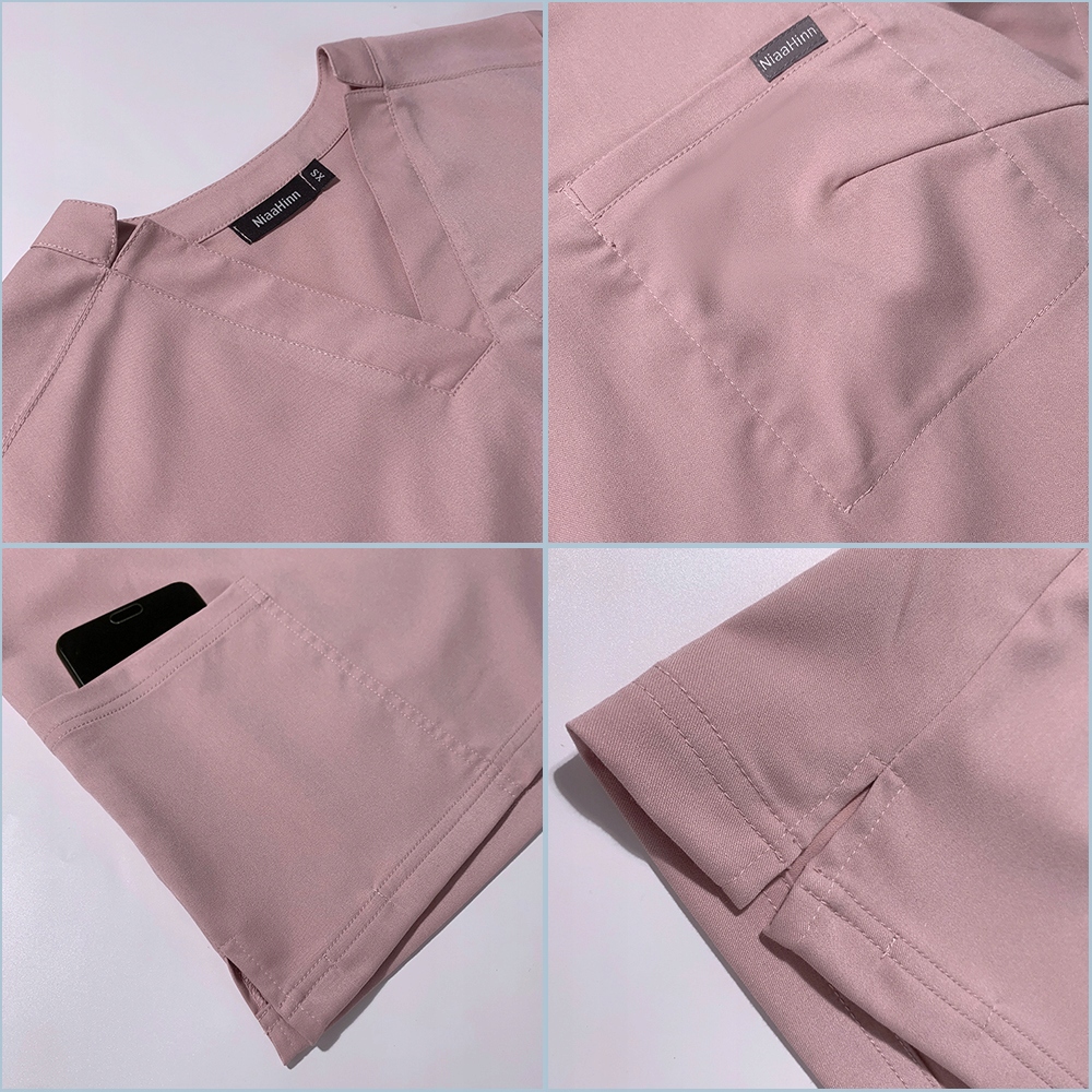 KOMPLET MEDYCZNY DAMSKI SCRUB UNIFORM MODEL 42032 CIEMNORÓŻOWY ROZMIAR XS Rozmiar XS