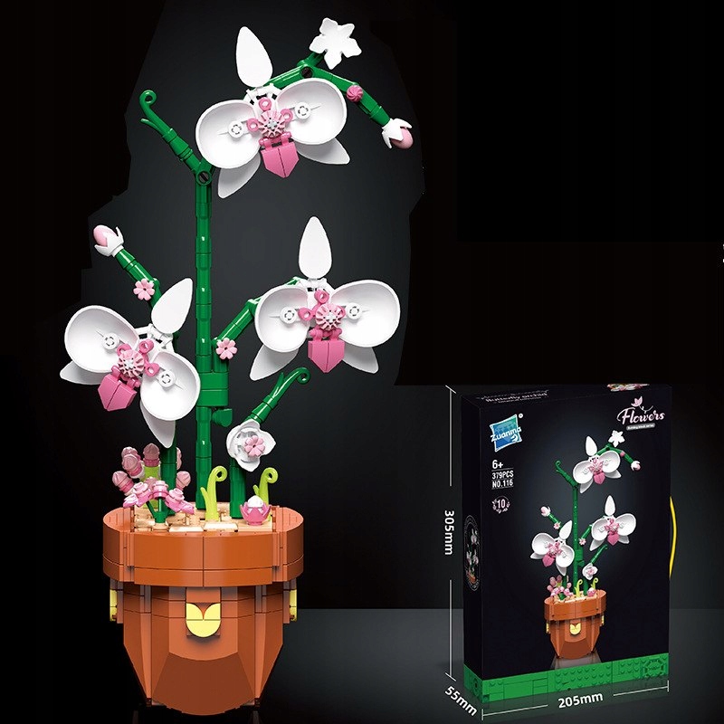 ORCHIDEA CSERÉPBEN ÉPÍTŐKOCKÁK ORCHIDEA VIRÁG Márka márkanév nélkül