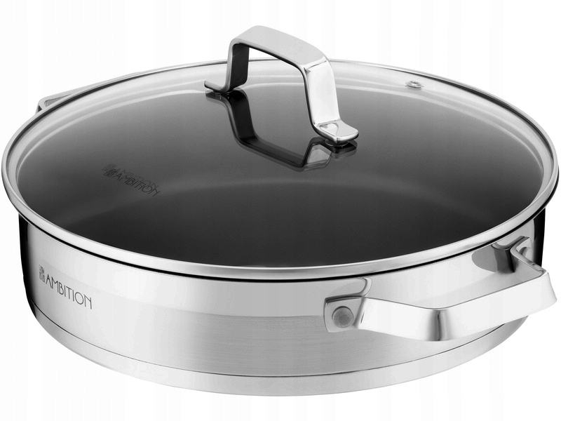 Wok AMBITION Kitchen Pro 94519 28 cm z pokrywką