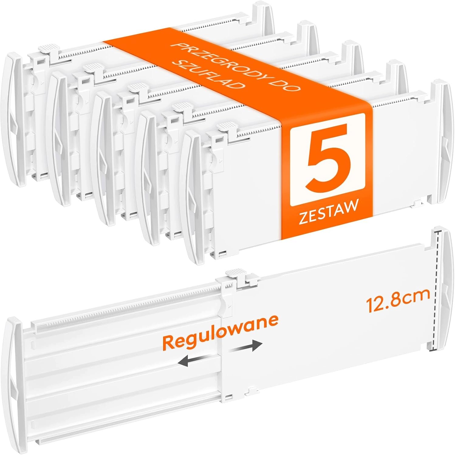 Lifewit 5 Oddělovačů Zásuvek Nastavitelných 29,5-47 CM, Organizér