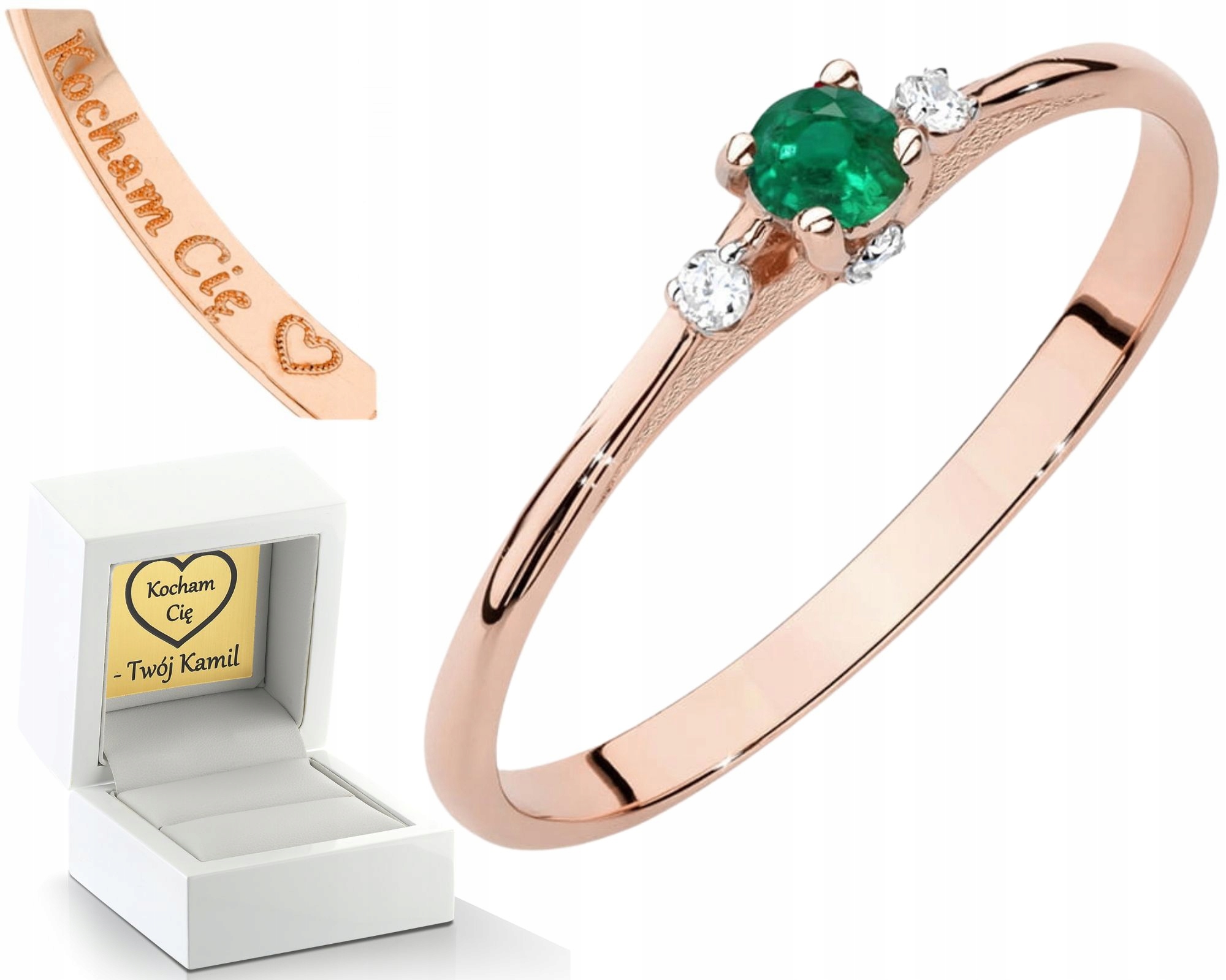 Smaragd Smaragdovými Prstýnek