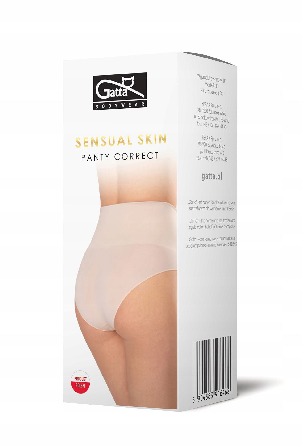 GATTA PANTY CORRECT majtki z wysokim stanem WYSZCZUPLAJĄCE - XL Fason majtek figi