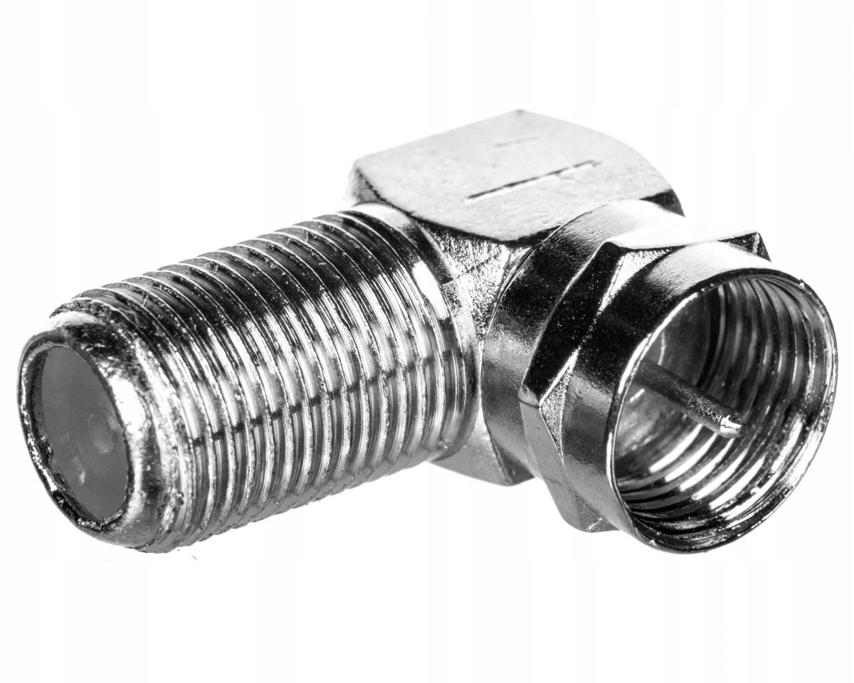 Adapter kątowy gniazdo F - wtyk F Goobay 11390