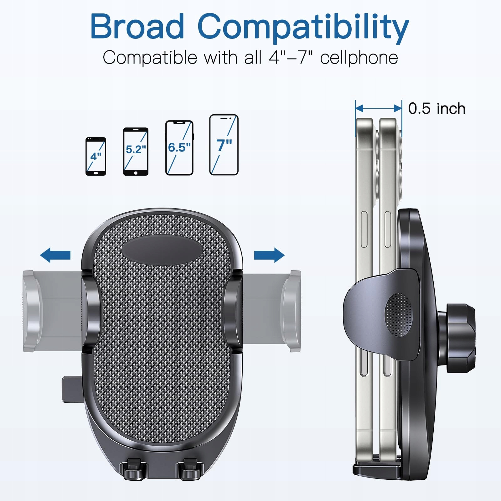 GIFTORLD Uchwyt Samochodowy Na Telefon 360° Kompatybilny Z iPhone 4-7" — miniatura 5