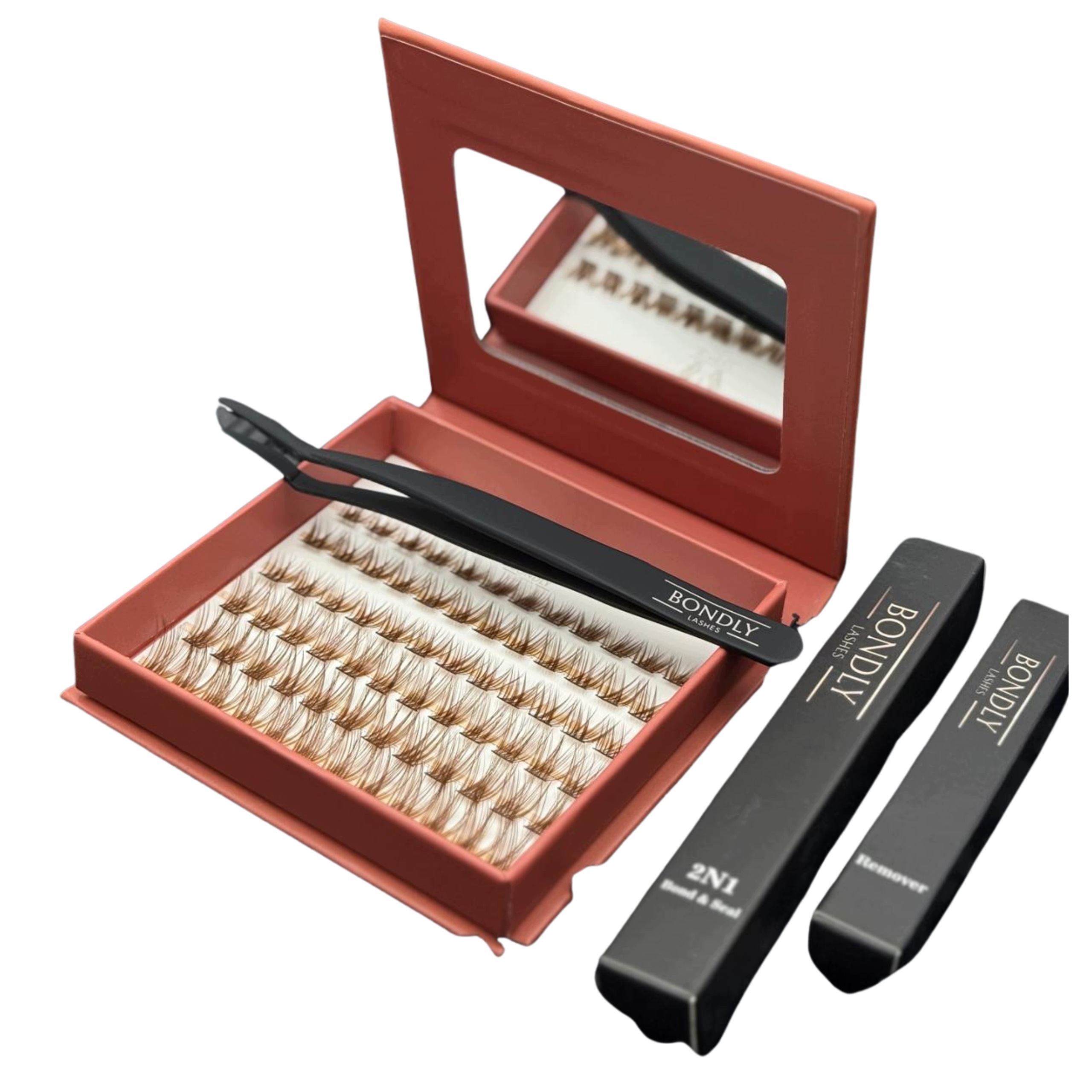 Rzęsy Bondingowe Mini Box Brown Afrodyta 66 Kępek Bond&sealer Remover Pęs