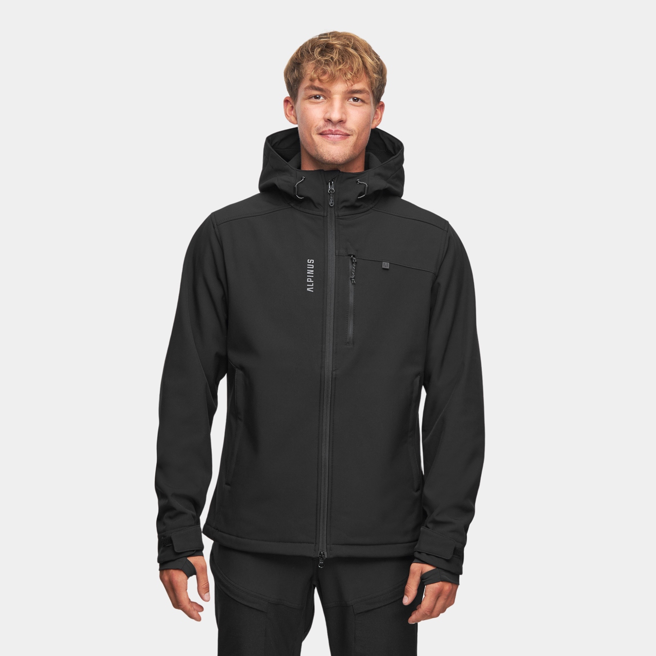 Kurtka Męska Softshell Alpinus Wodoodporna Aso 8000 XXL Czarna 2XL