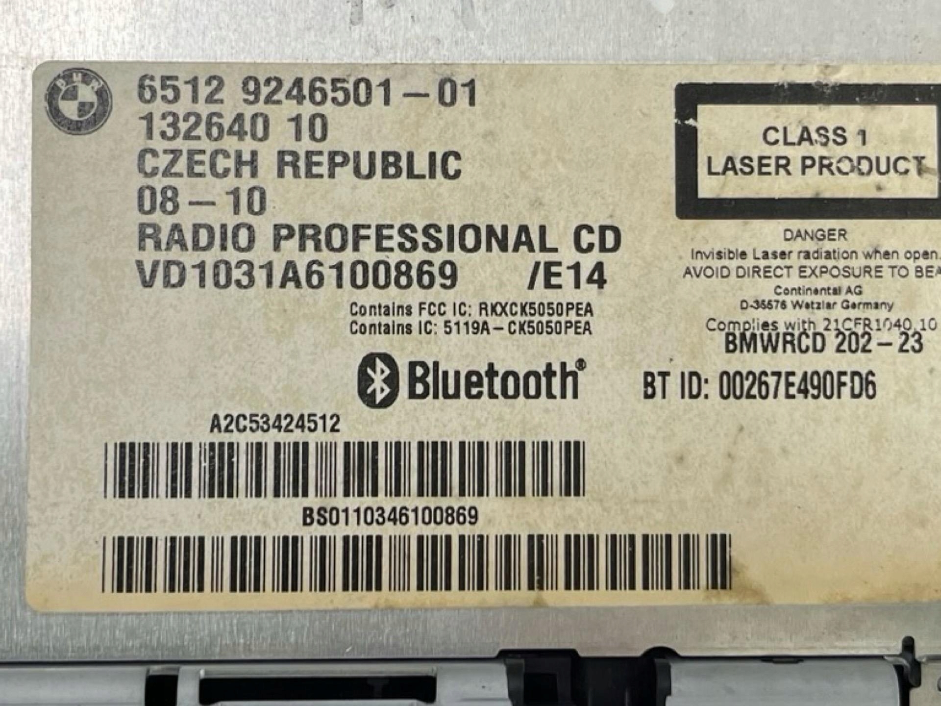 Radio samochodowe BMW 3 E90/E91 facelift E91 2010 9246501