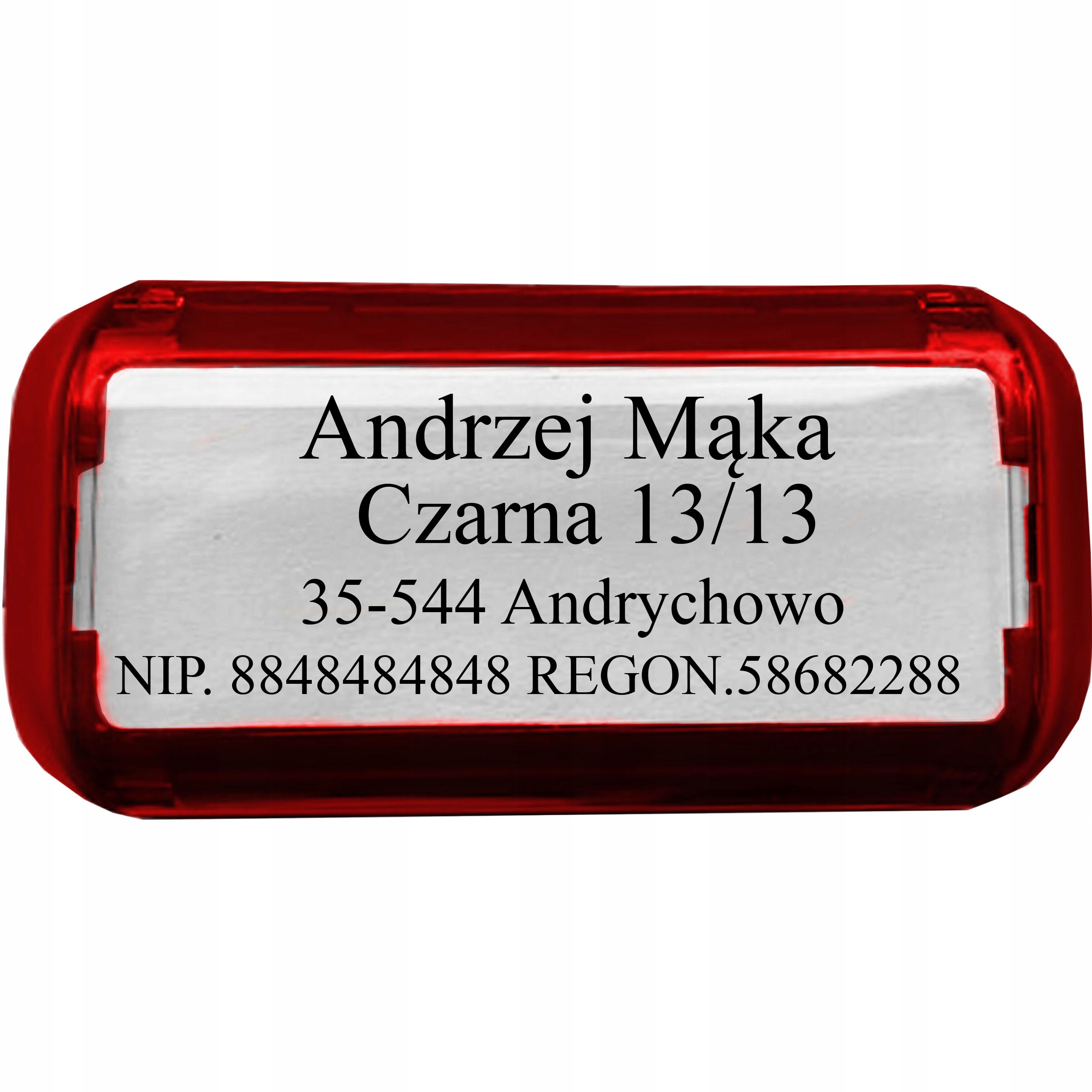 PIECZĄTKA TRODAT 4913 DO 8 LINII FIRMOWA IMIENNA BIUROWA PROJEKT + GUMKA Liczba wersów 7-8 wersów