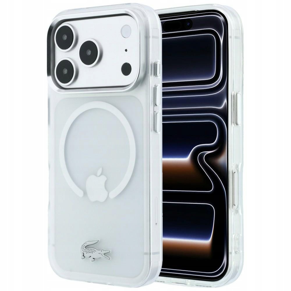 Pouzdro Lacoste IML Frosted pro iPhone 18 Pro Max 17 Pro Max průhledný