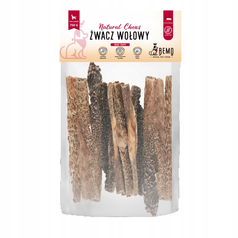 Přírodní kousátka pro psa Bemo hovězí bachor 2 kg pamlsek sušený zovač