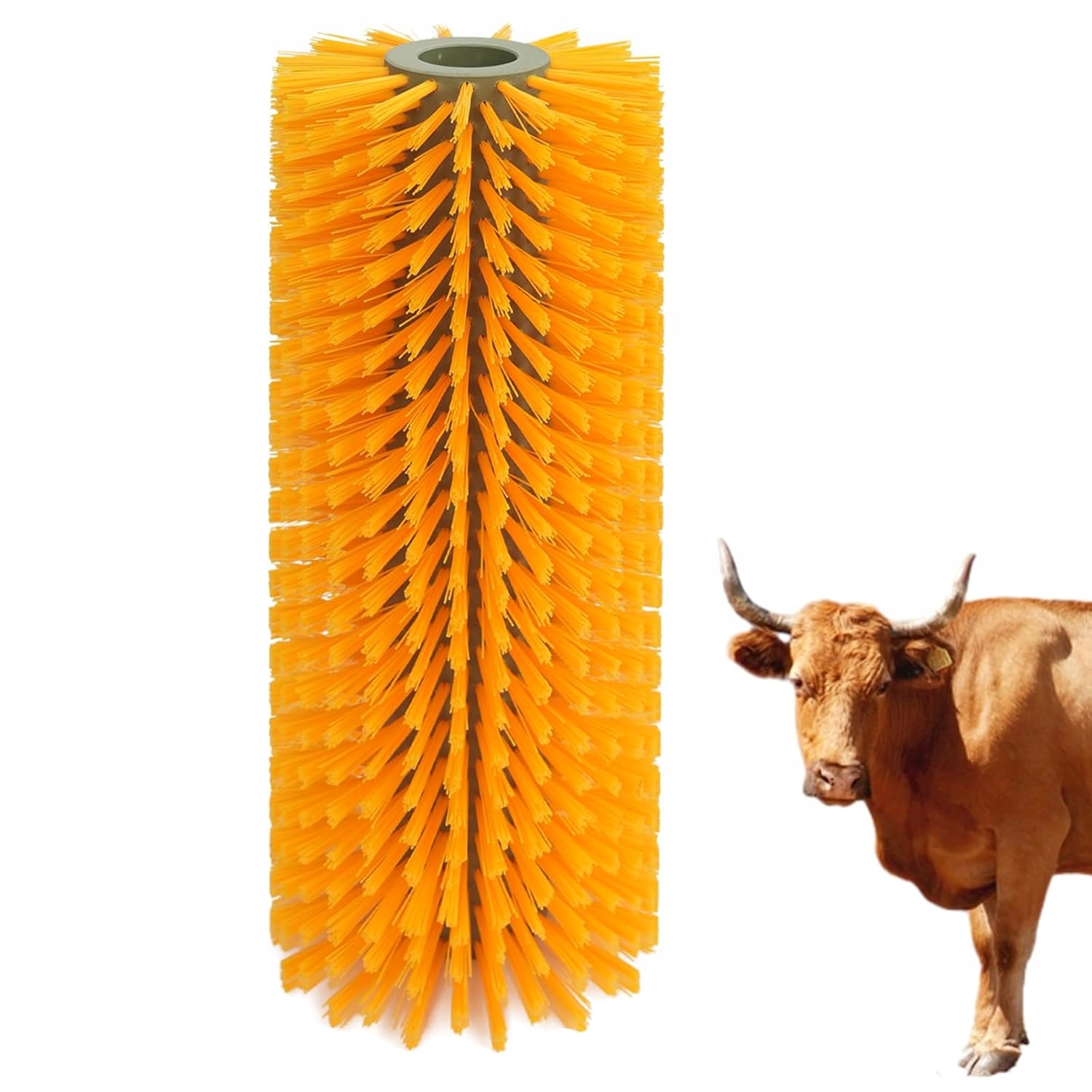 Kartáč Na Hospodářská Zvířata Žlutý Nylon Pro Čištění A Masáž