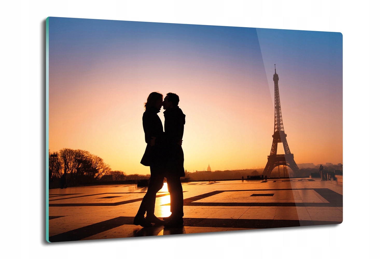 

szklana deska ze szkła Para Paryż spacer 80x52