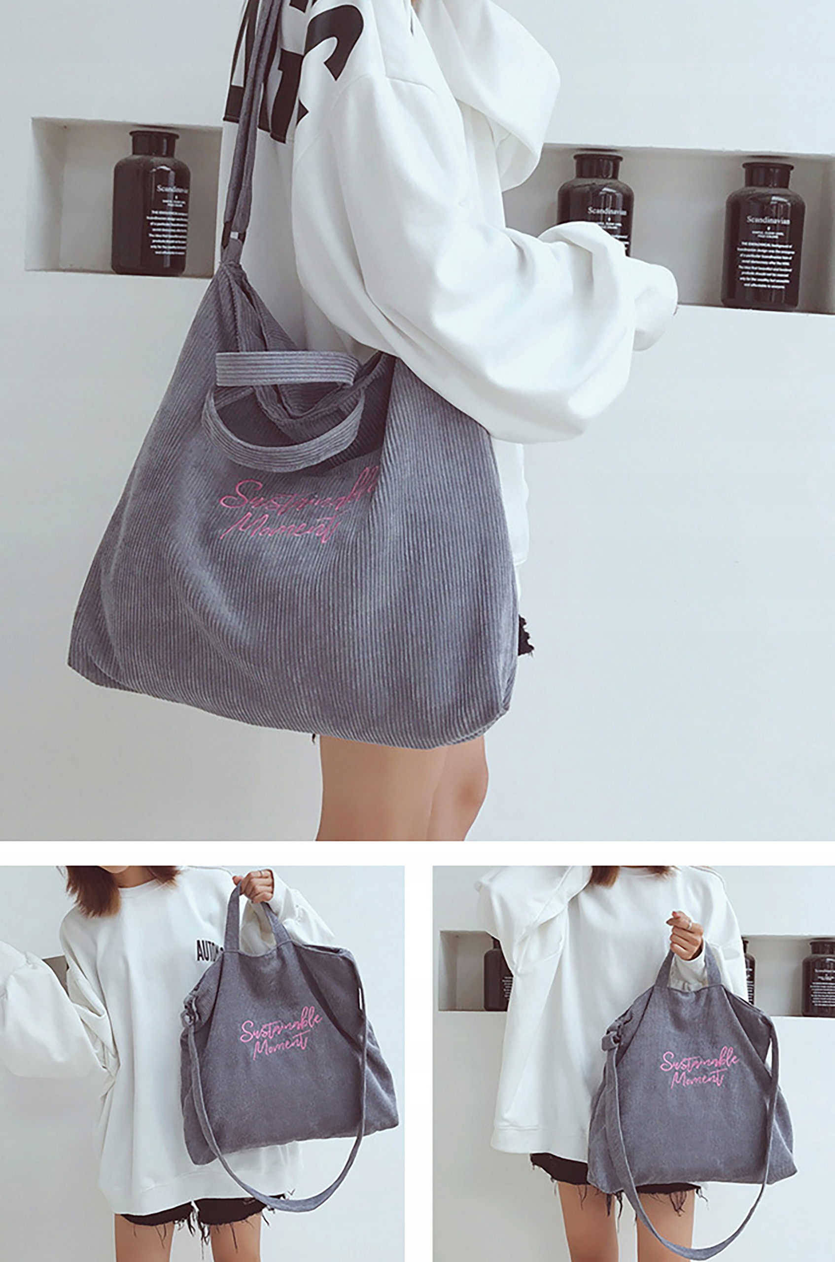 DUŻA TORBA TOREBKA DAMSKA WOREK NA RAMIE SHOPPER Stan opakowania oryginalne