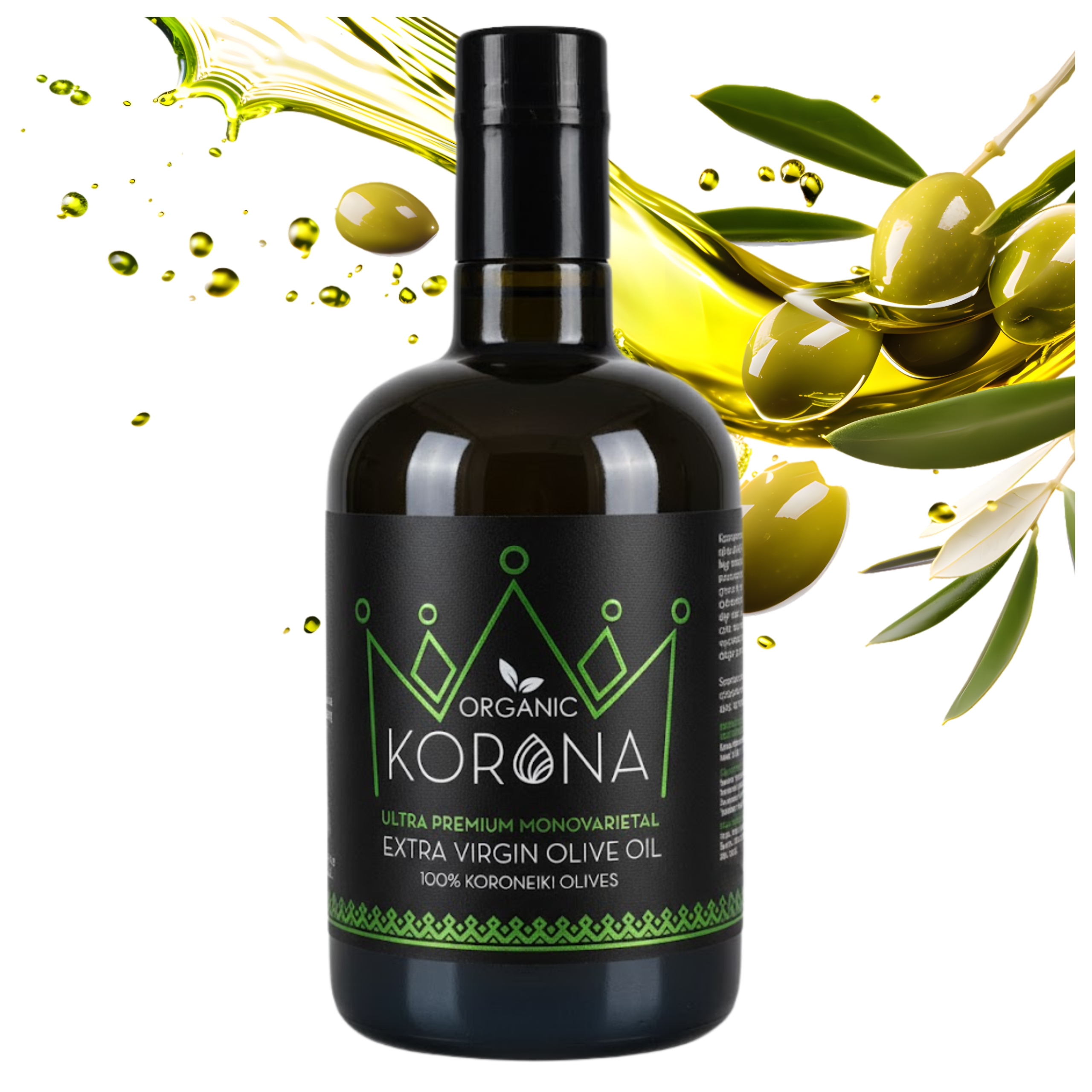 Levně Extra Panenský Olivový Olej 500 ML Řecká Koruna Premium Bio 100% Koroneiki