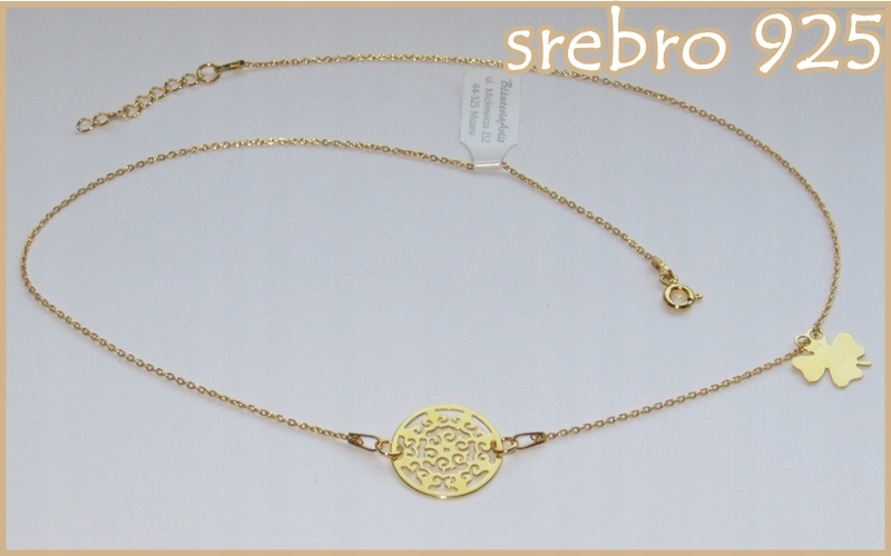 

Złoty Naszyjnik Gwiazd Celebrytka Koniczynka Azur