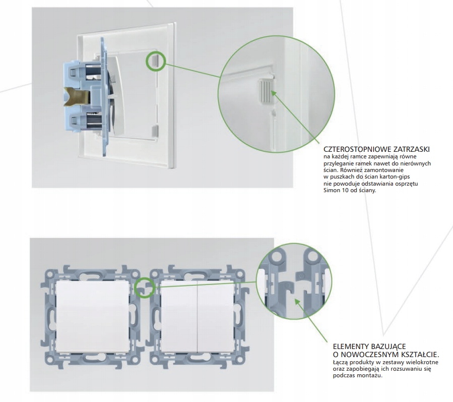 SIMON 10 GNIAZDO ANTENOWE TYPU "F" POJEDYNCZE CASF1.01/11 BIAŁY Rodzaj gniazda ścienne