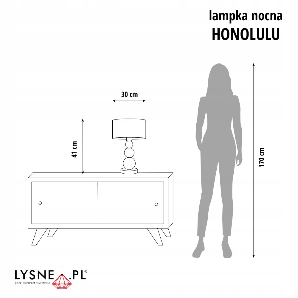 Lampka stołowa z abażurem HONOLULU GOLD lampa LED Liczba punktów światła 1