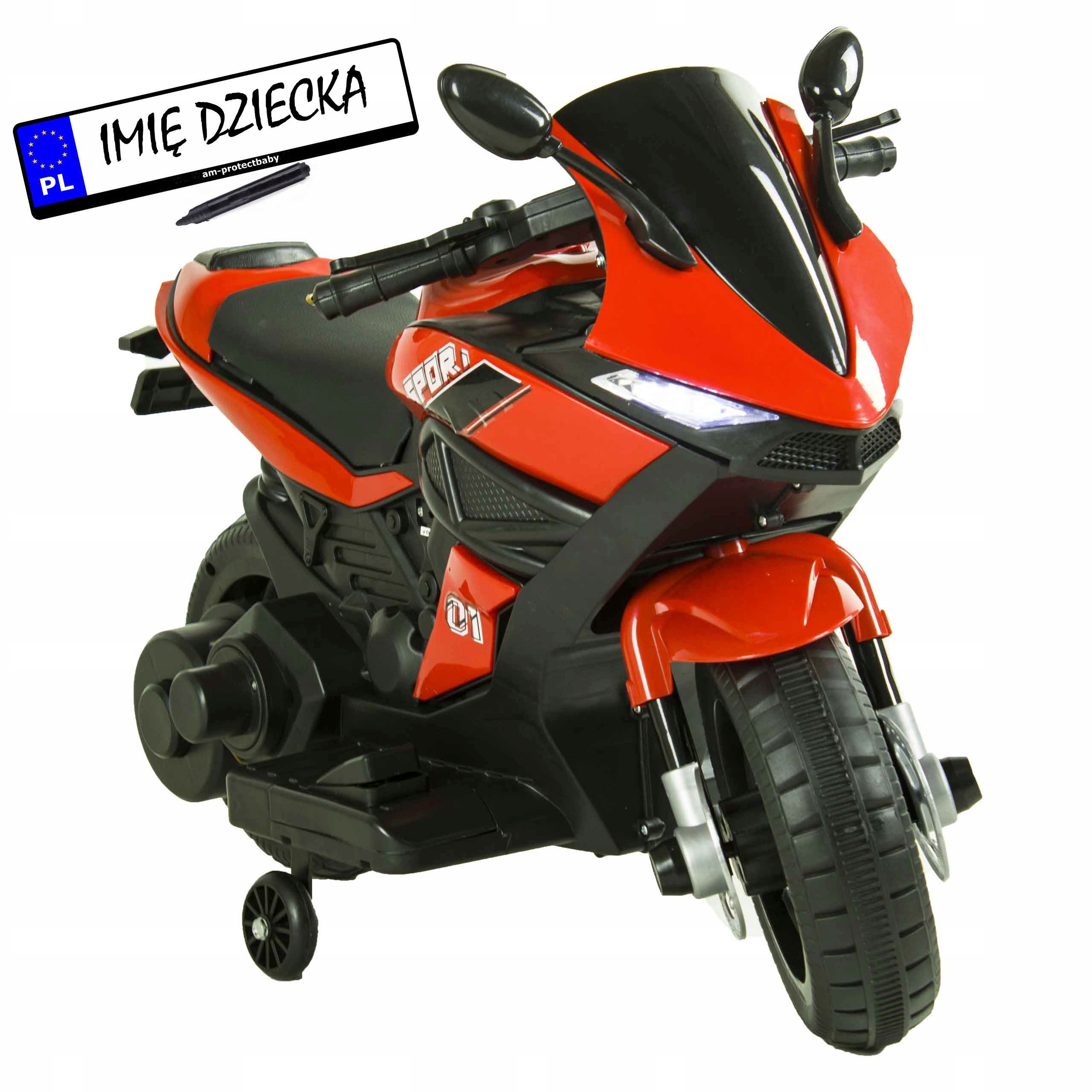 Motor Na Akumulator Dla Dzieci Ścigacz Muzyka Led