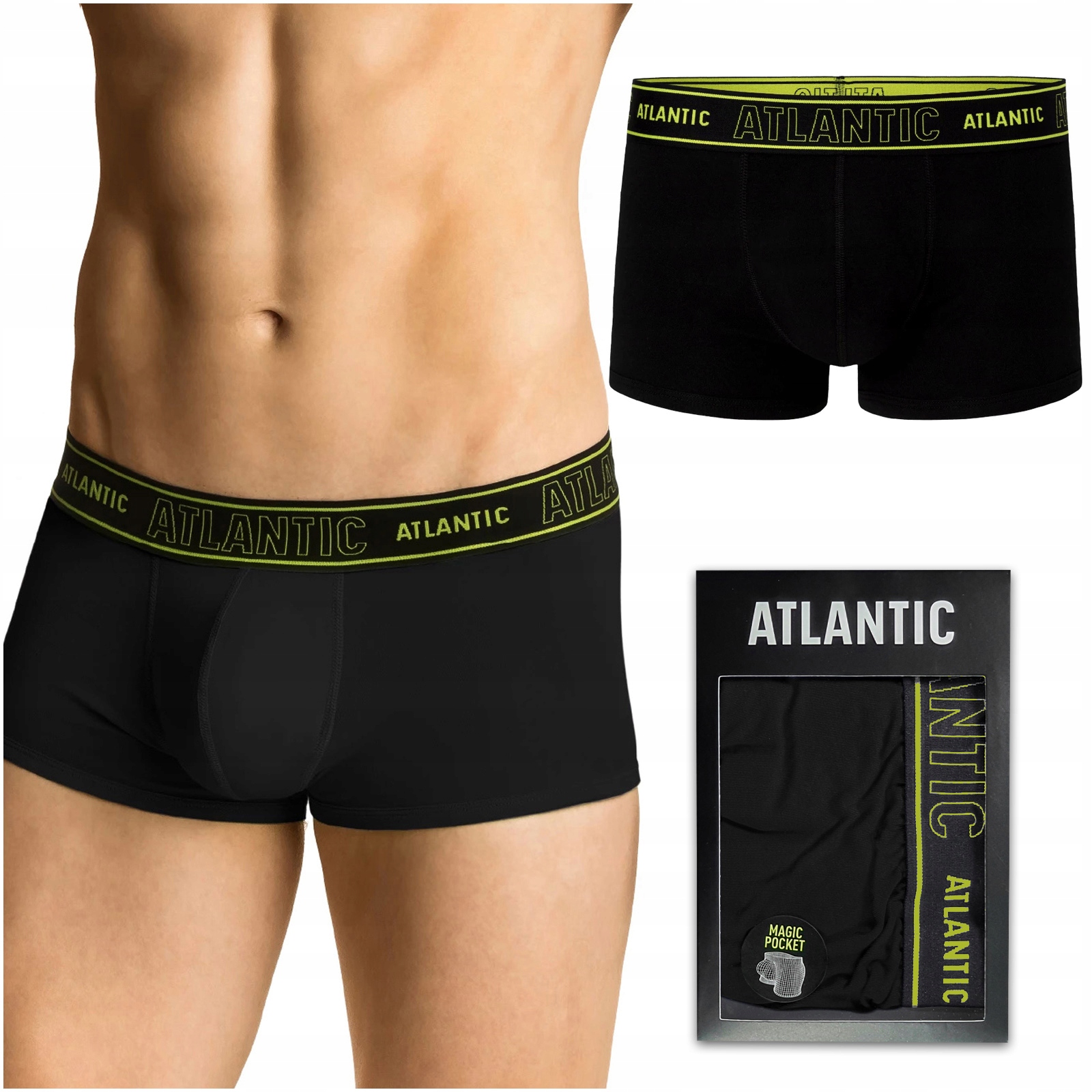 

Bokserki męskie Push-up Atlantic Magic Pocket M