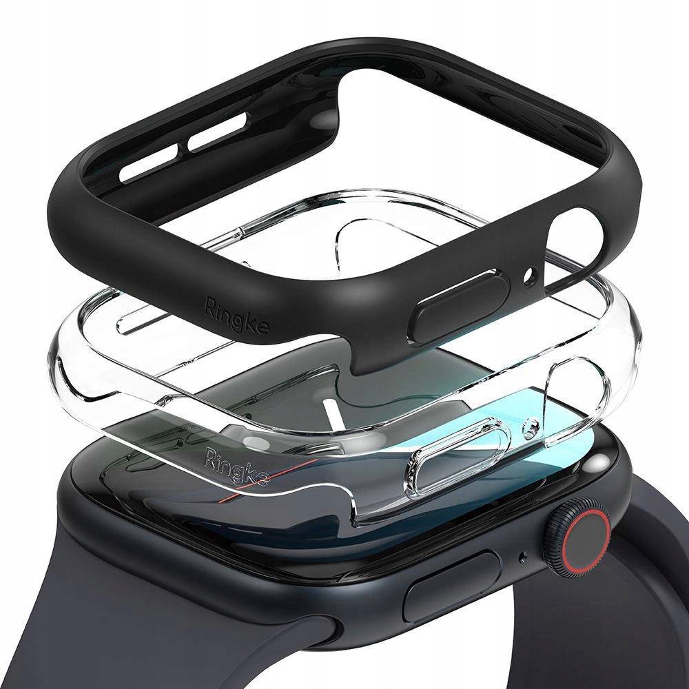 Etui Ringke Slim 2-Pack Na Apple Watch 10 46 Mm Przezroczyste I Czarny