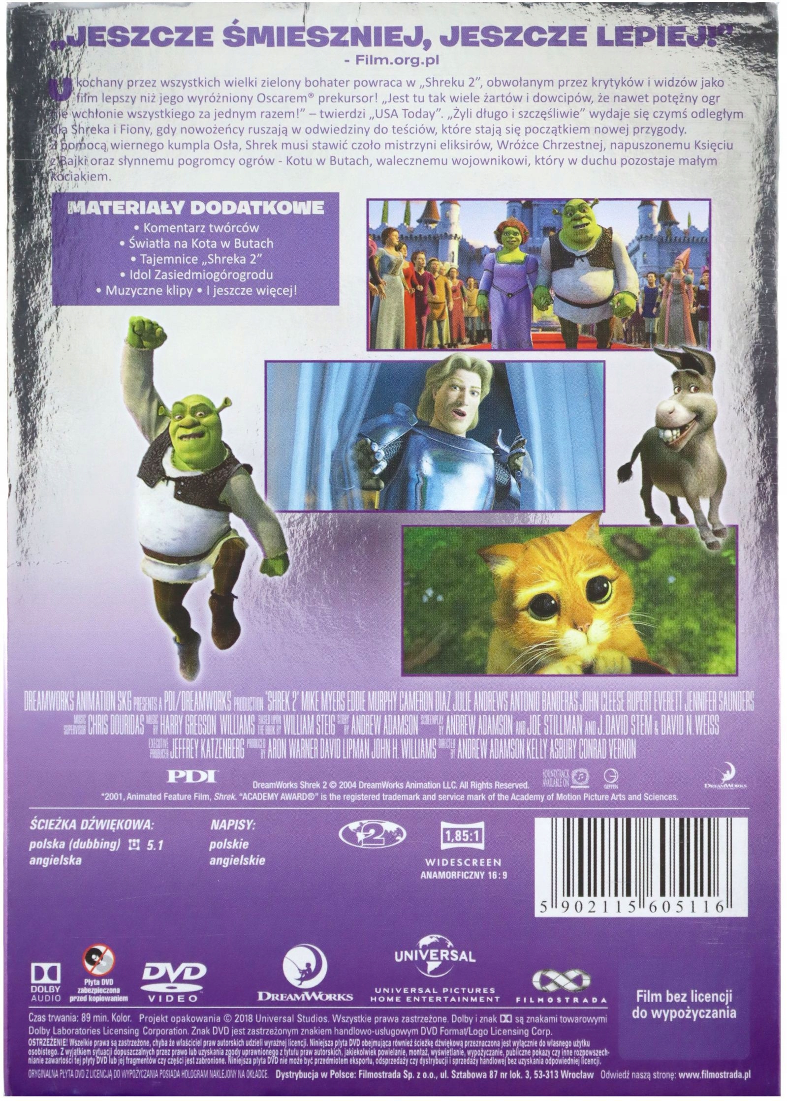 SHREK 2 (DVD) Stan opakowania oryginalne