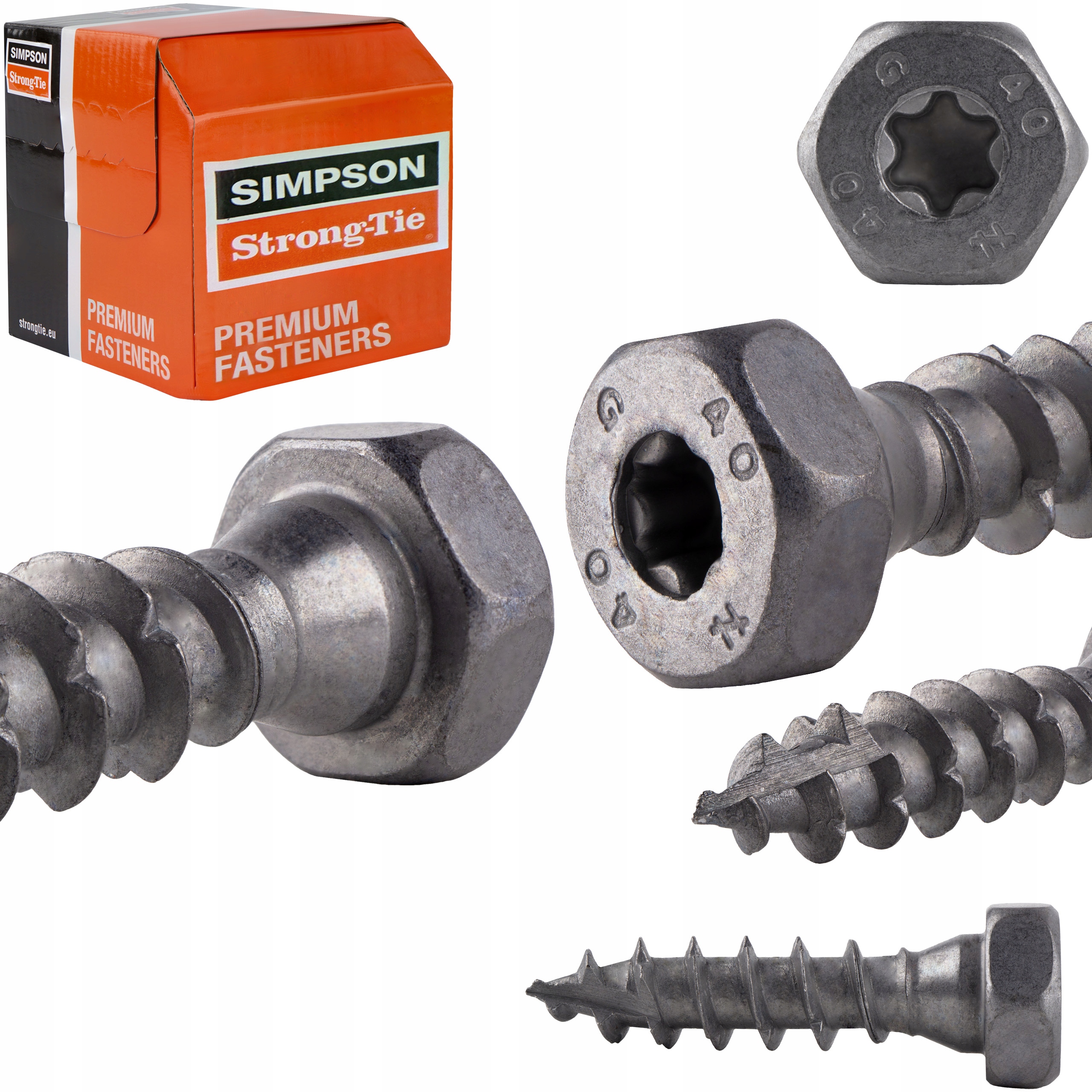 Tesařské vruty 10x40 mm 50 ks s šestihrannou hlavou Torx Simpson Ssh