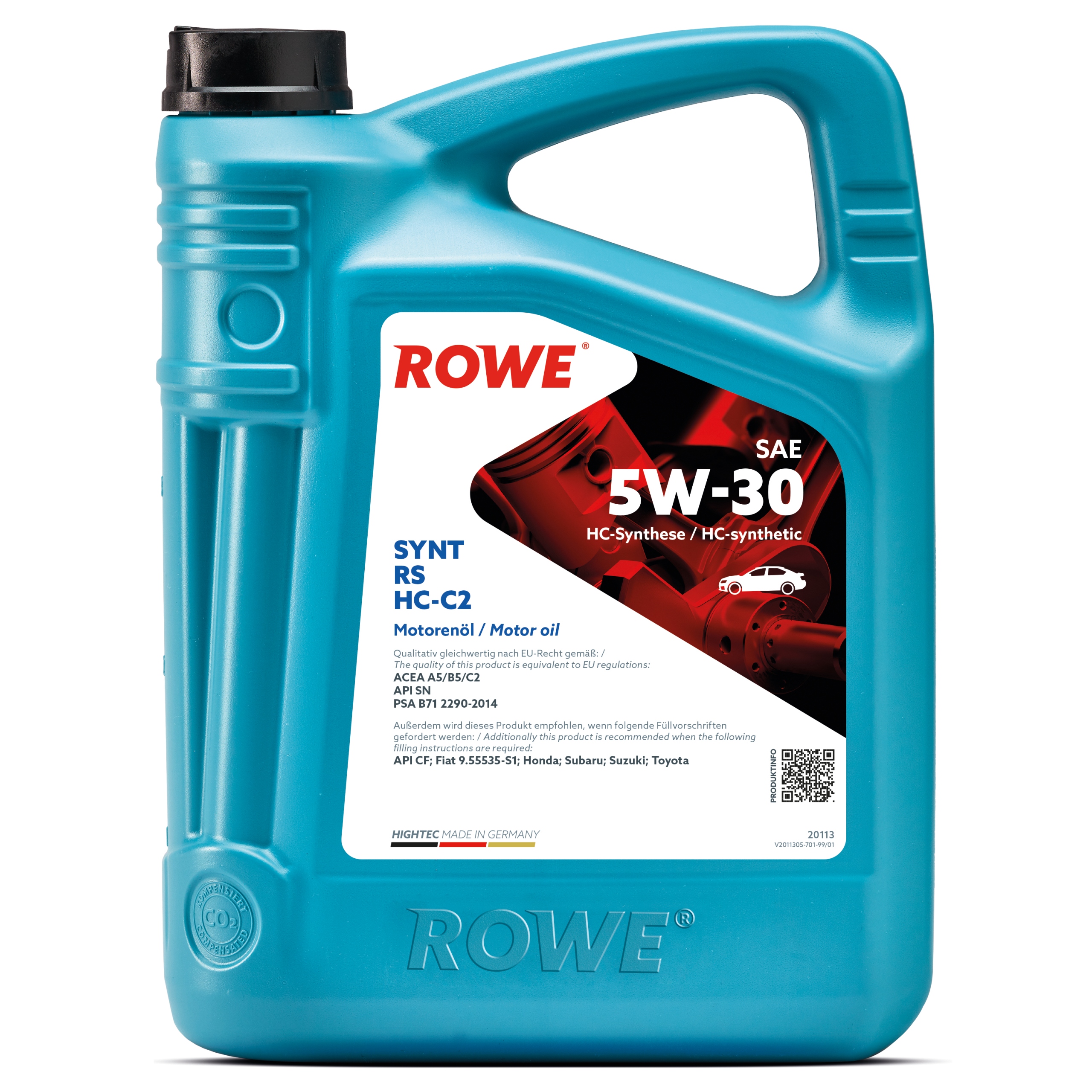 Hightec Synt Rs 5W-30 HC-C2 5L Rowe Acea A5/B5, C2 Api Sn Psa B71 2290-201