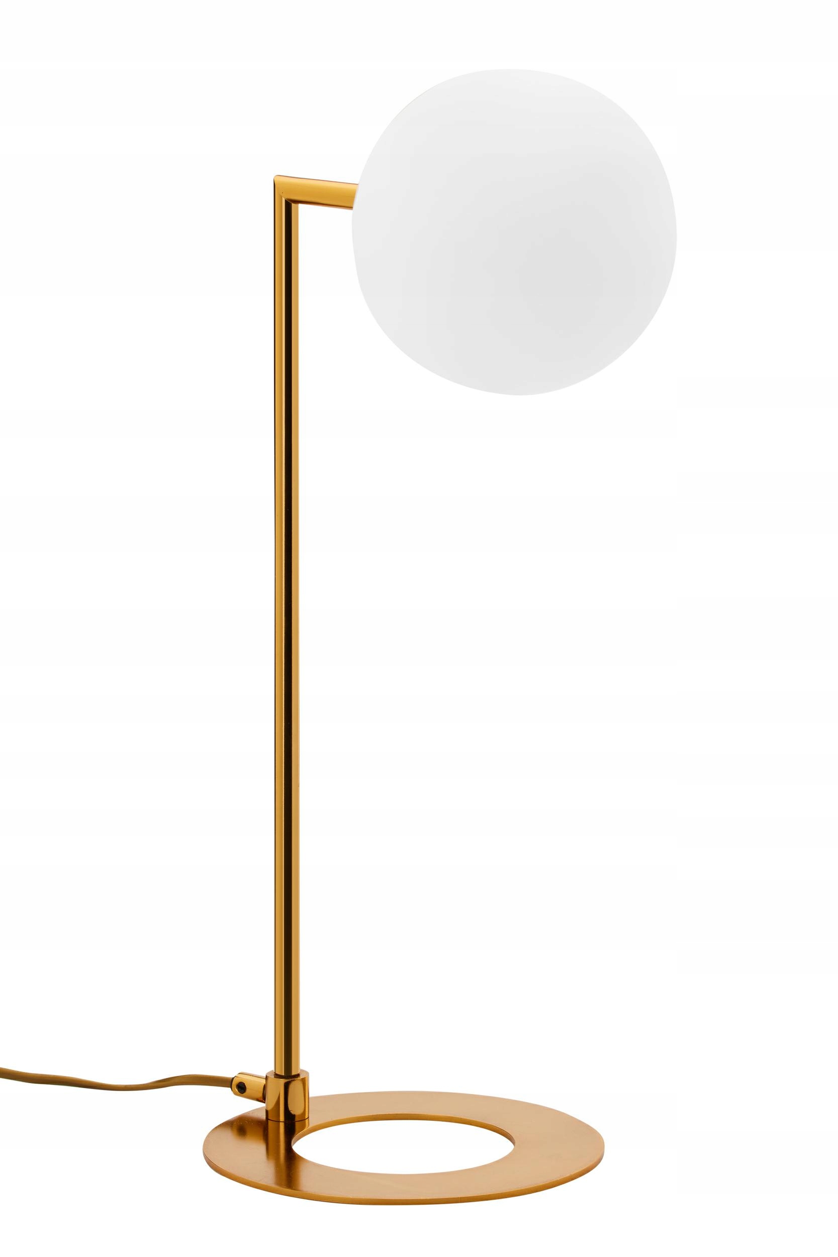 Stolová lampa Feme Zlatá Biela Sklenená lampa 1xG9 50 cm Nočná lampa Izba