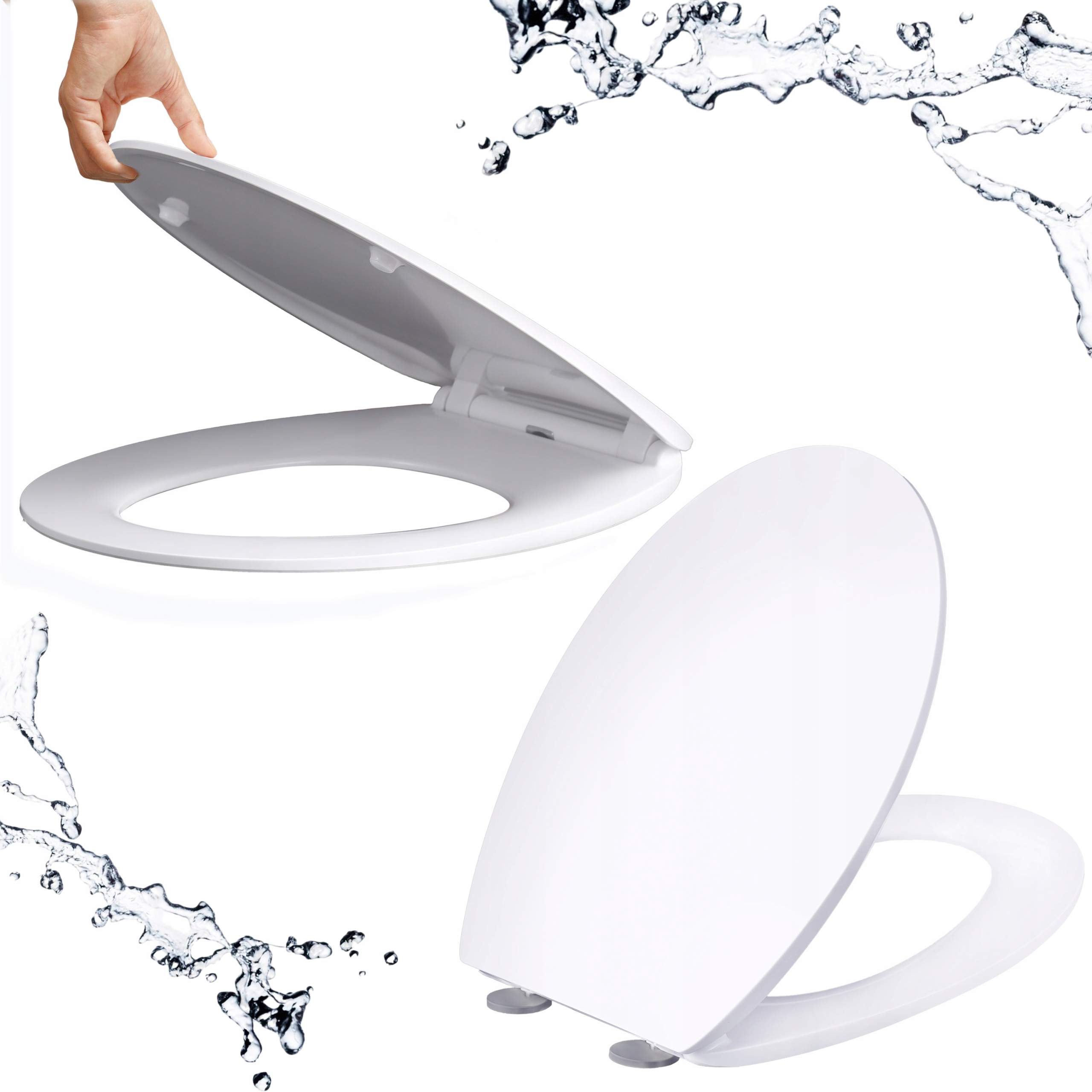 Záchodové Sedátko Wc Pomalu Sklápací Bílé Snadná Demontáž Duroplast Odolné